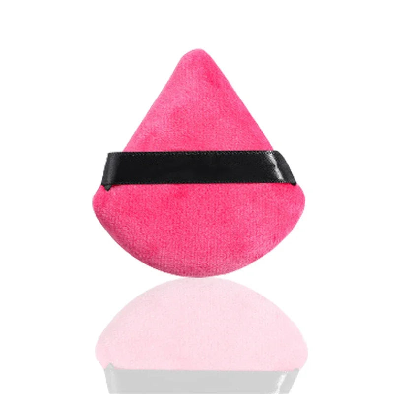 Velvet Cosmetic Foundation Puff Soft Triangle Makeup Puffs Women Face Beauty Sponge Blender Washable Makeup Powder Accessories Qme 1PCS Rose