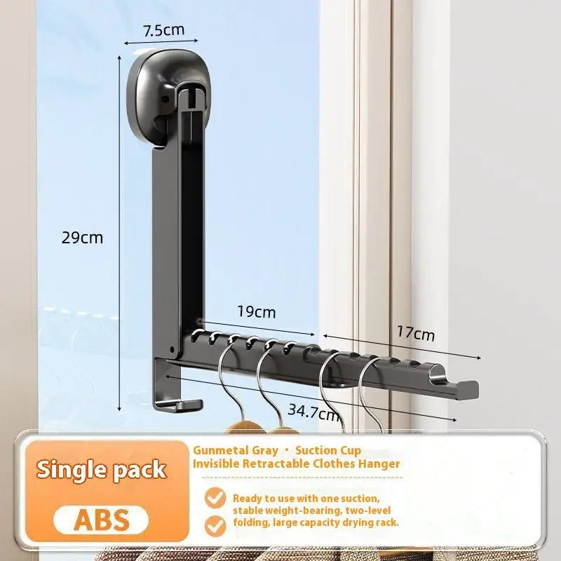Foldable Retractable Portable Clothes Drying Folding Racks Qme Gray