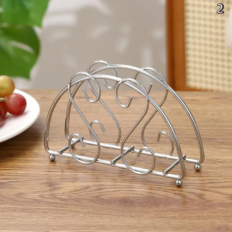 Metal Iron Napkin Holder Paper Drawer Storage Bracket Organizer Qme 2