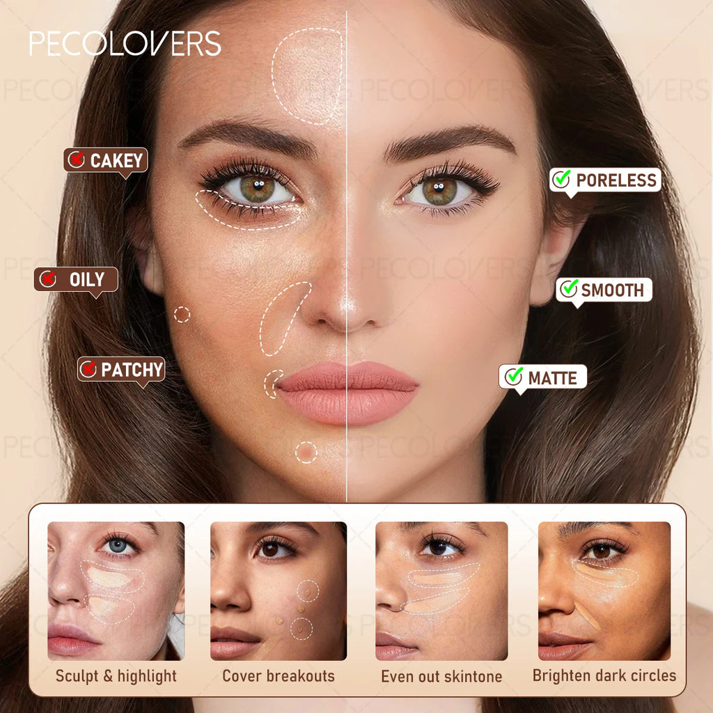 Three-color Facial Concealer Covering Blemishes Spots Waterproof Qme