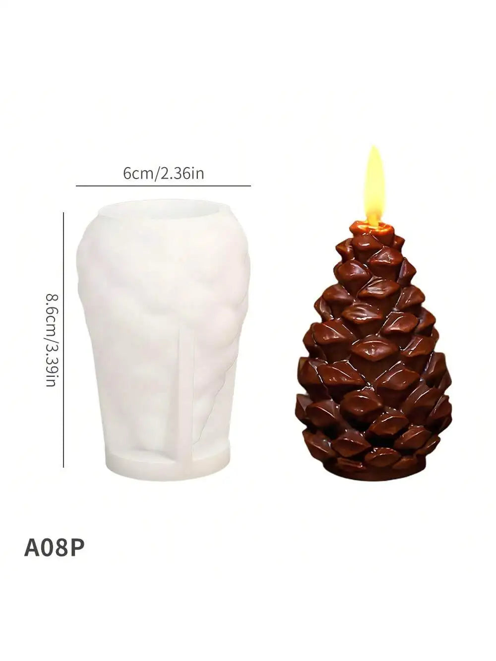 Christmas Pine Cone Silicone Mold DIY Aromatherapy Candle Ornaments Qme 1 piece of pine cone