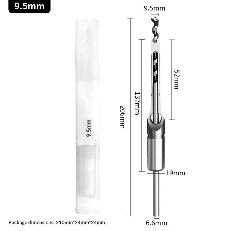Mortising Chisel Adapter DIY Woodworking Drilling Tools Durable Qme 9.5mm
