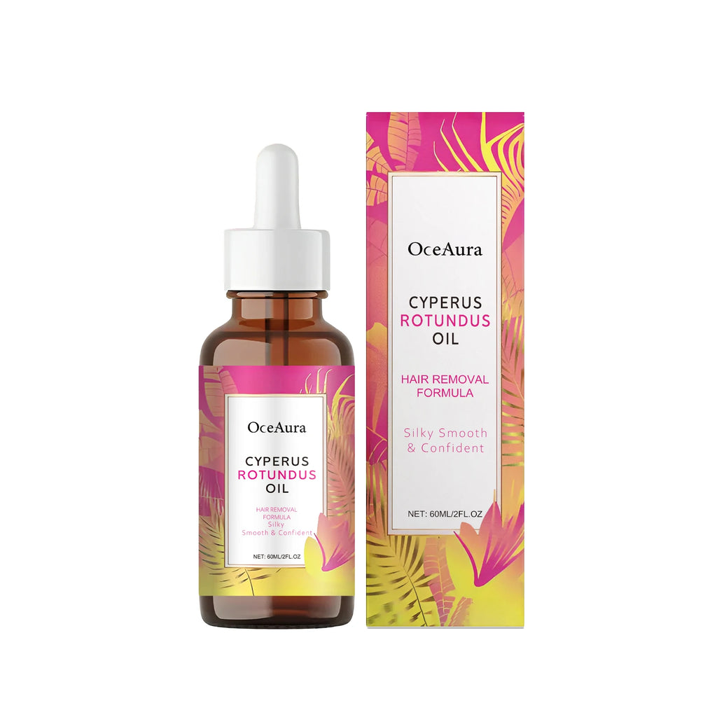 Cyperus Rotundus Oil for Hair Removal Smoothing Soothing Skin Care Moisturizes Armpit Leg Arm Hair Inhibitor Depilatory Oil Qme 60ml Boxed