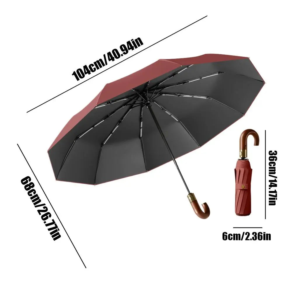 Automatic Umbrella Sun Protection Windproof Foldable Travel Women Men Qme A CN Iron|10K