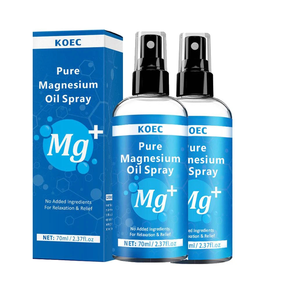 1 Magnesium Oil Spray Feet Sleep Relief Relaxation Smoothes Softens Qme 2pcs