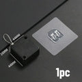 1pc An automatic door closer without drilling holes,It is applicable to offices, bathrooms, bedrooms and other places. Qme black
