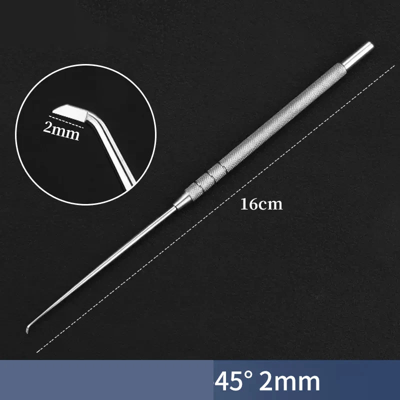 Stainless Steel Tenosynovitis Crochet Hook Needle Curved Knife Blade Qme C
