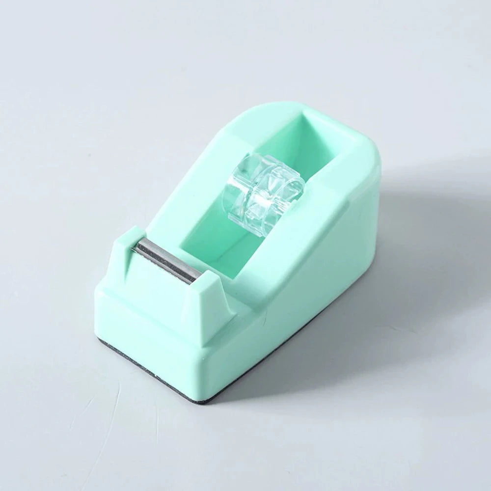 Tape Dispenser Stationery Adhesive Tape Cutter Sealing Tape Table Base Dispenser Office Supplies Packaging Tapes Dispenser Qme green