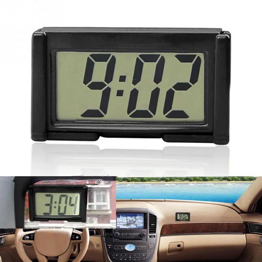 Car Digital Display Clock Self-adhesive Mini Truck Dashboard Large Qme