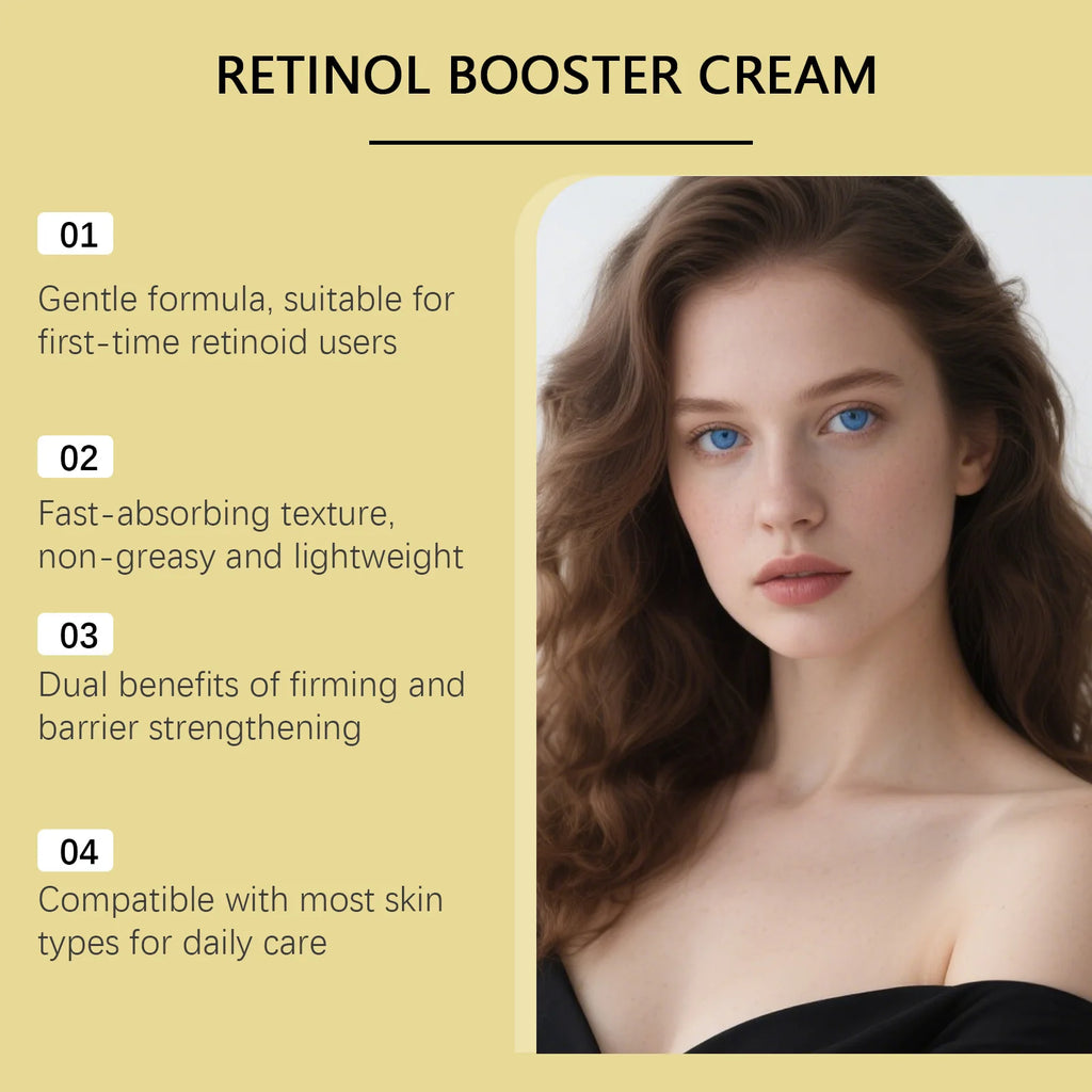 Retinol Firming Cream with Caffeine Tighten Skin Elasticity Strengthened Barrier Protection Rejuvenate Shrinks Pores Brighten Qme