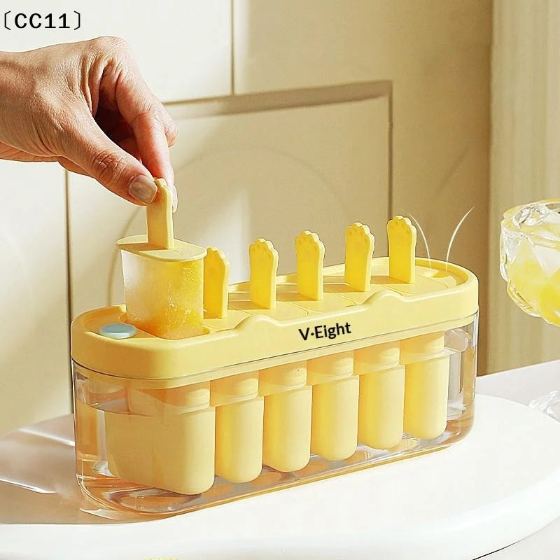 Six-cavity Ice Cream Mold Home Use Homemade Popsicles Children's Qme