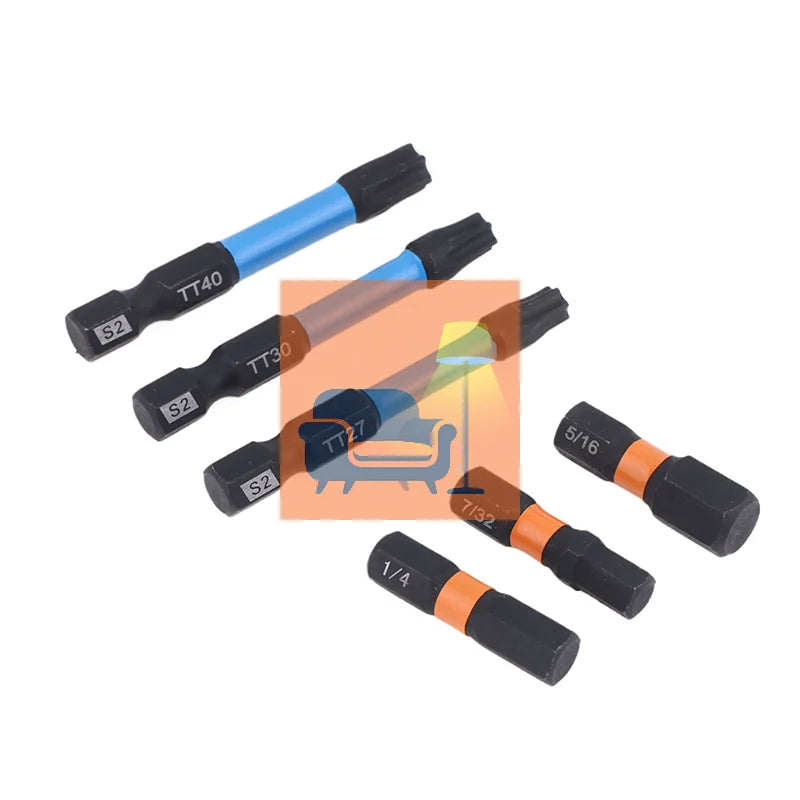 21/10PCS Star Impact Drill Bit Set S2 Steel Hex Head Shank Magnetic Screwdriver Driver Bits Holder Wrench Electric Drill Tools Qme