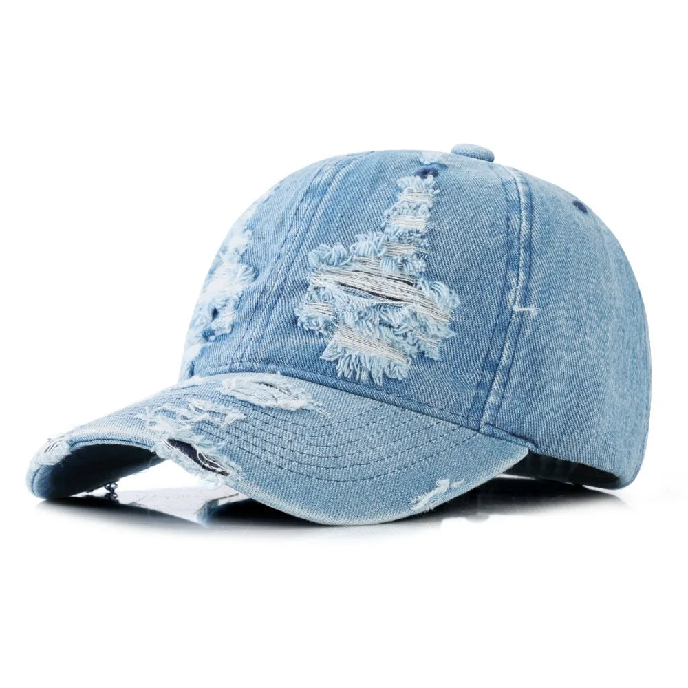 Simple Creative Denim Baseball Cap Hip Hop Cotton Sunscreen Hat Qme Style 2