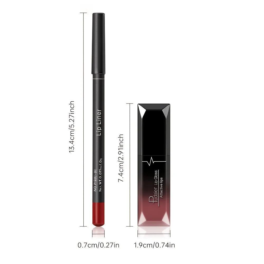 Matte Lip Gloss Liner Pen Waterproof Long-lasting Coloring Ideal Qme