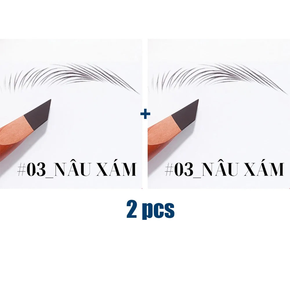 Hard Eyebrow Pencil - Waterproof, Long-lasting, Matte Finish, Smooth & Blendable For Natural Looks Qme
