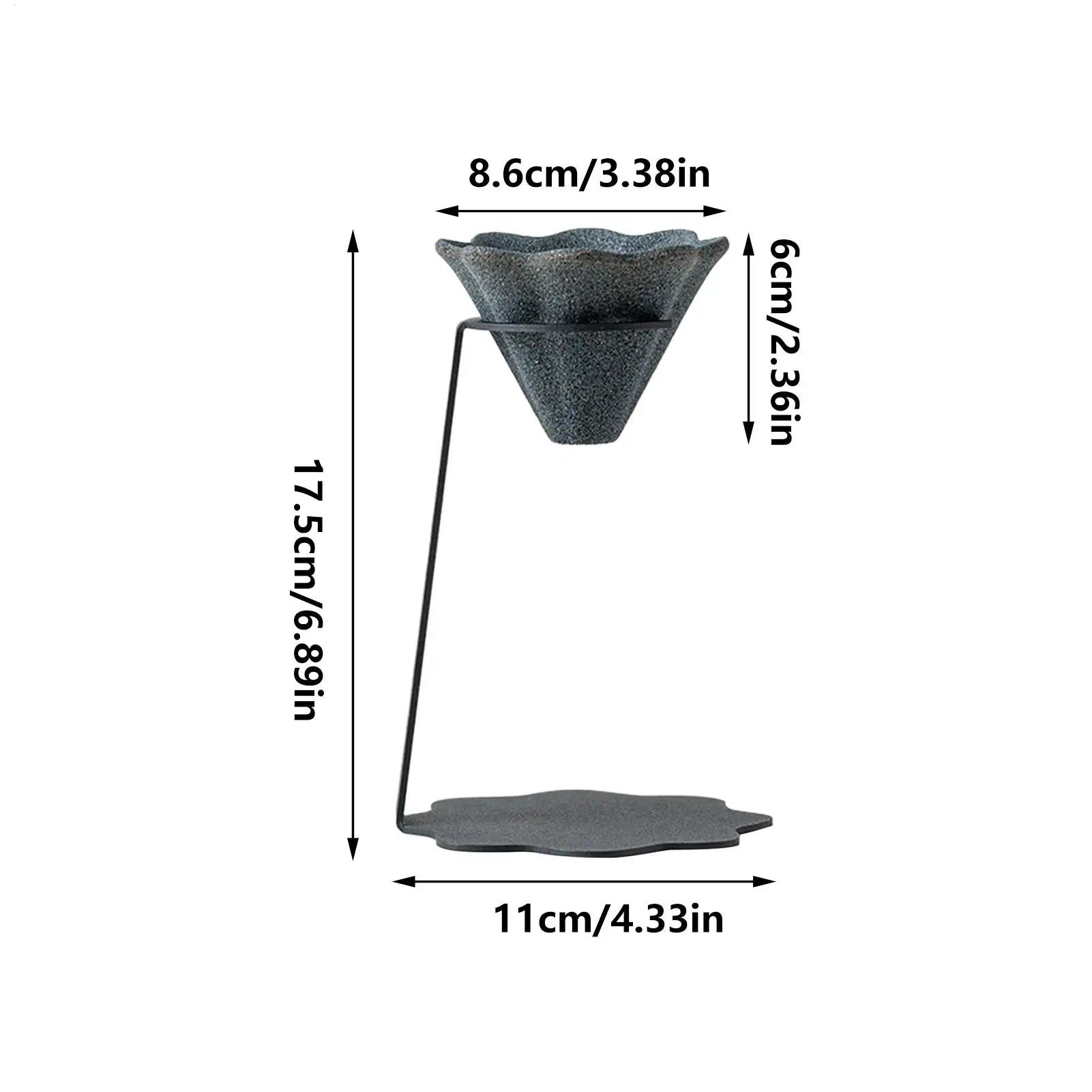 Ceramic Pour Over Coffee Makers Reusable Pyramid Shape Non Porous Tea Qme
