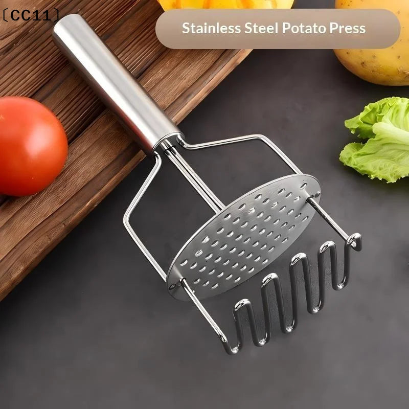 Stainless Steel Potato Press Mashed Potatoes Double-layer Kitchen Qme