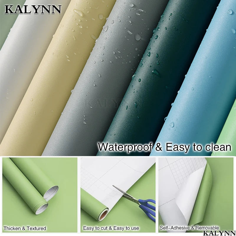 Vinyl Self-adhesive Wallpaper Contact Paper Waterpoof Peel Stick Wall Qme