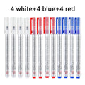 12 Pieces Heat Erasable Fabric Markers Pens Set for Sewing DIY Dressmaking Tailors Chalk Accessories Qme 4white-4blue-4red