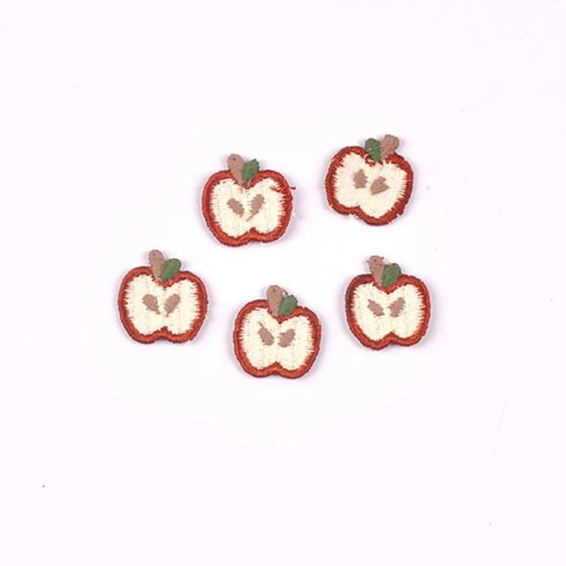 15pcs 18.5x20mm Assorted Color Mini Apple Appliques Cute Sewing Decoration for DIY Clothes Hair Accessories No Glue cp3855 Qme 18.5x20mm-1
