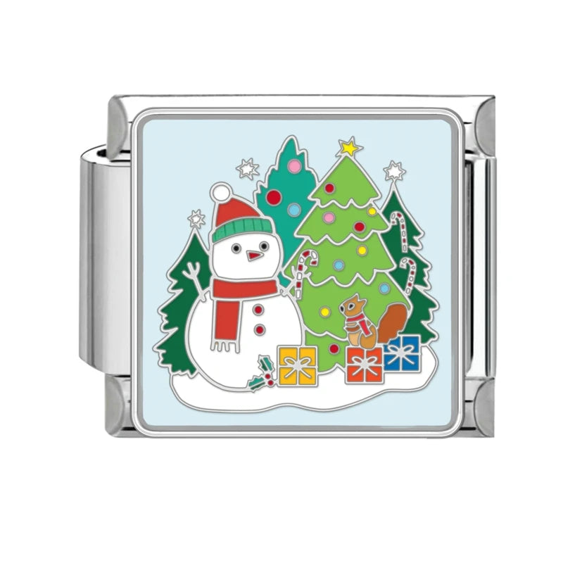 Fashion 2025 Colorful Christmas Socks Snowman Deer Italian Charms Fit