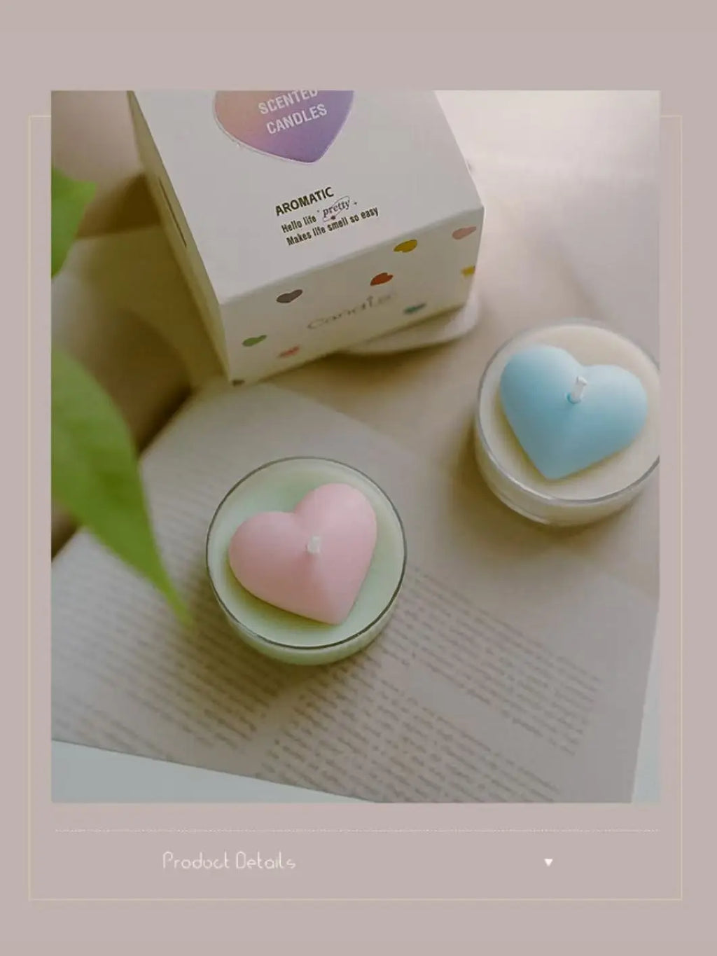 Tiny Heart Fragrance Candles Vibrant Scent Tealights Household Qme