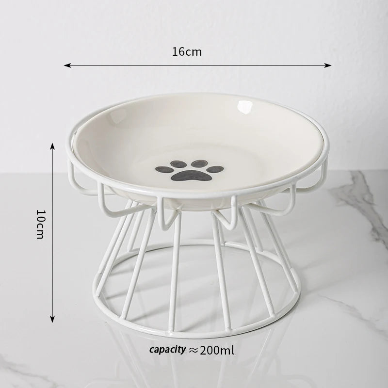 Dogs Supplies Outdoor Feeding Drinking Accessories Ceramic Raised Pet Qme A7