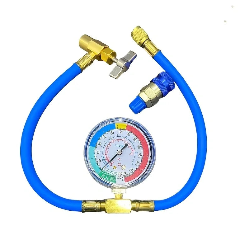 R134A Recharge Measuring Hose Can Tap Gauge Refrigerant Charging Pipe Qme Default Title