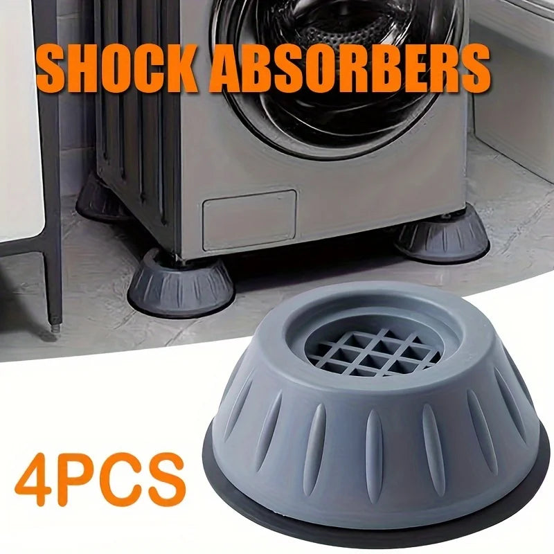 4pcs/Set Anti-Vibration Mats: Protect Laundry Room Floors And Reduce Noise Through Washer Qme