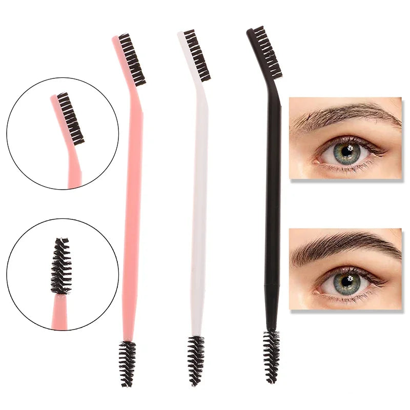 Double Headed Eyebrow Brush Eyelash Comb Shaper Eye Brow Grooming Qme