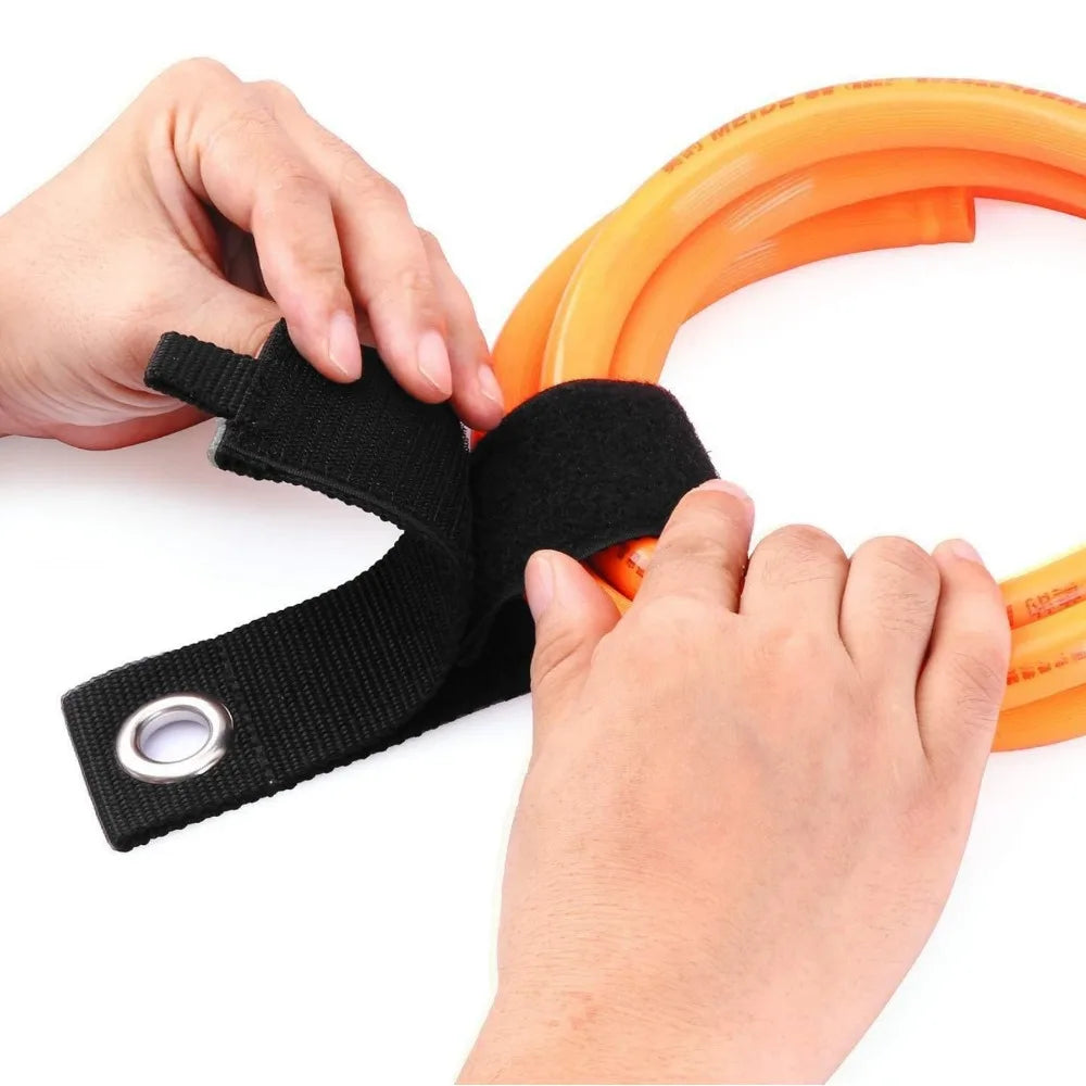 4PCS Heavy-Duty Hose Storage Straps Reusable Power Cord Management Nylon Heavy Cord Extension Cord Storage Organizer Straps Qme