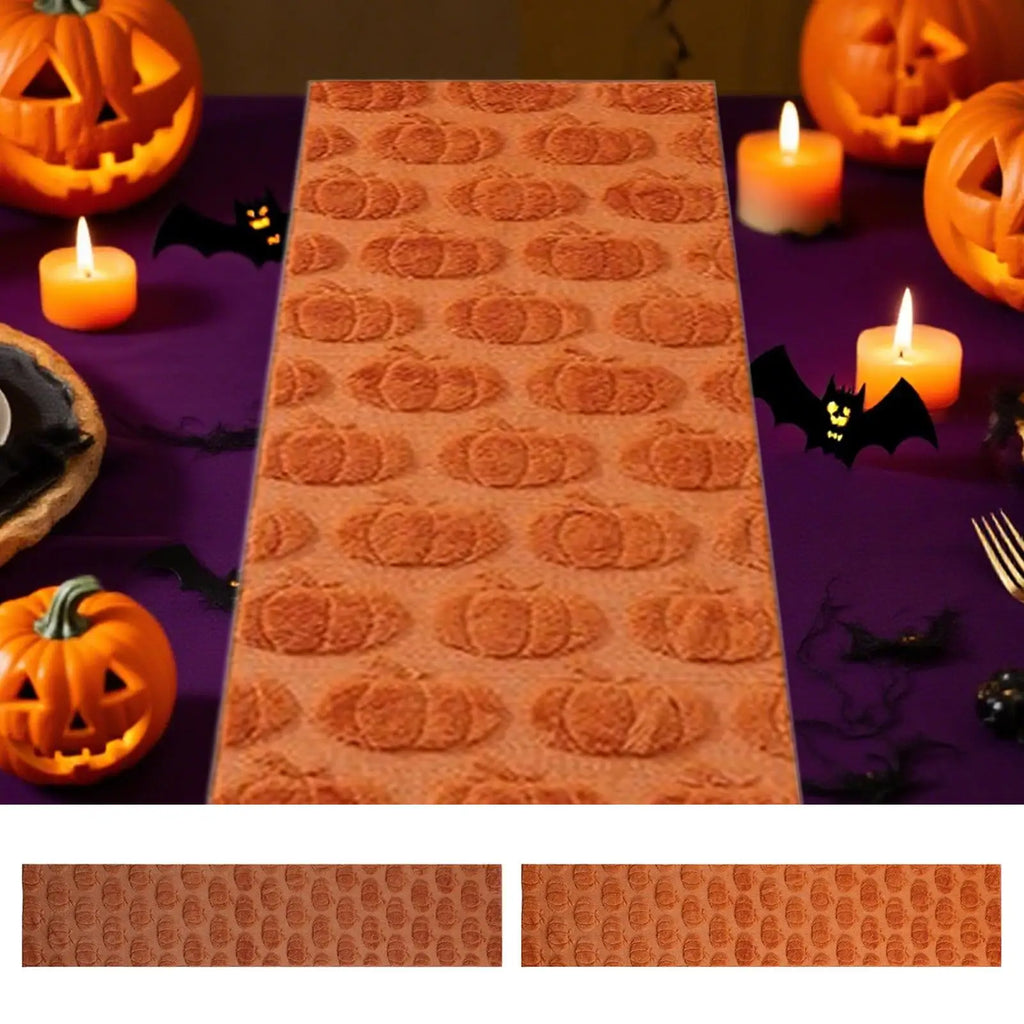 Halloween Table Runner Pumpkin Autumn Thanksgiving Decor Decorations Qme