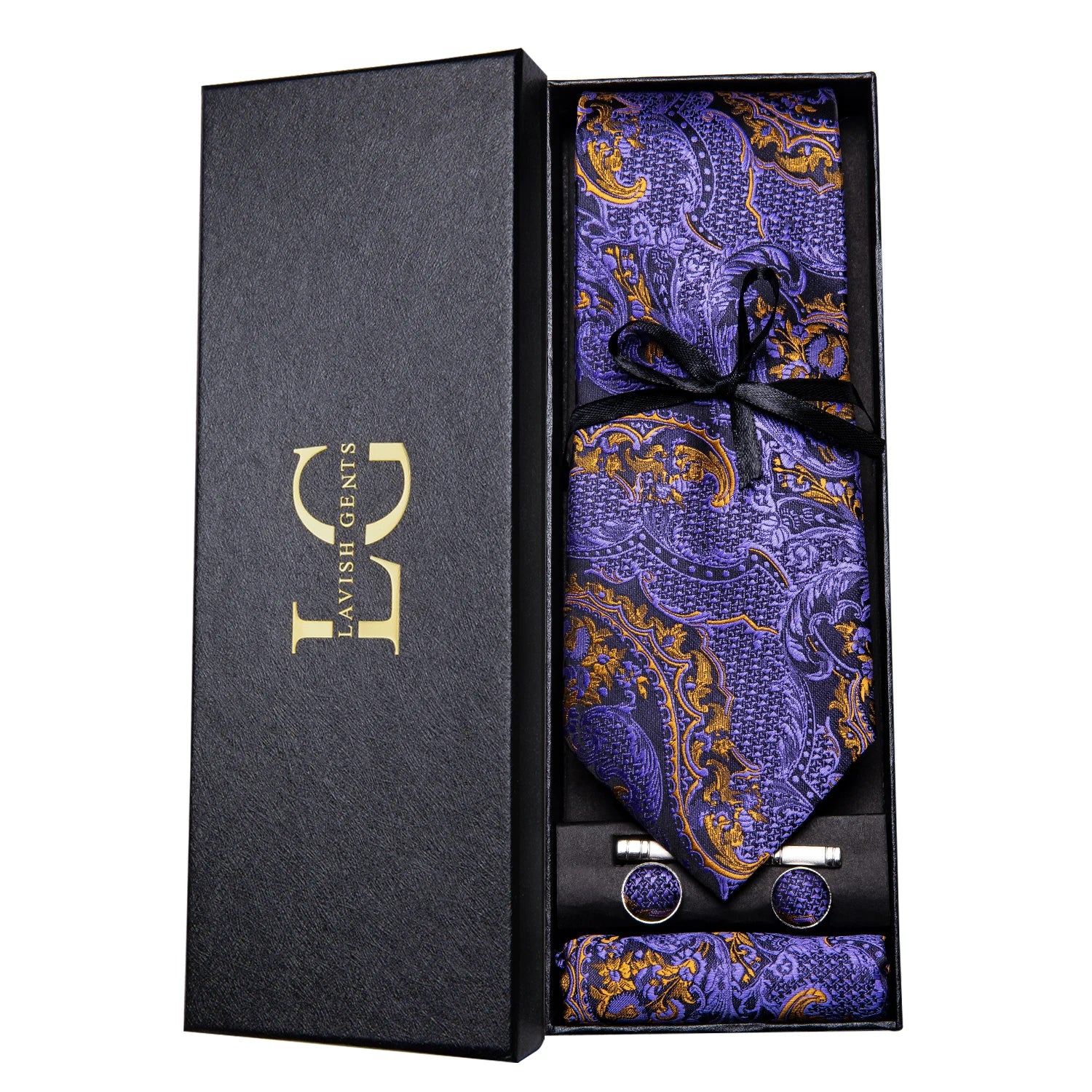 Hi-tie Luxury Box Classic Paisley Teal Green Necktie Gentle Men's Tie