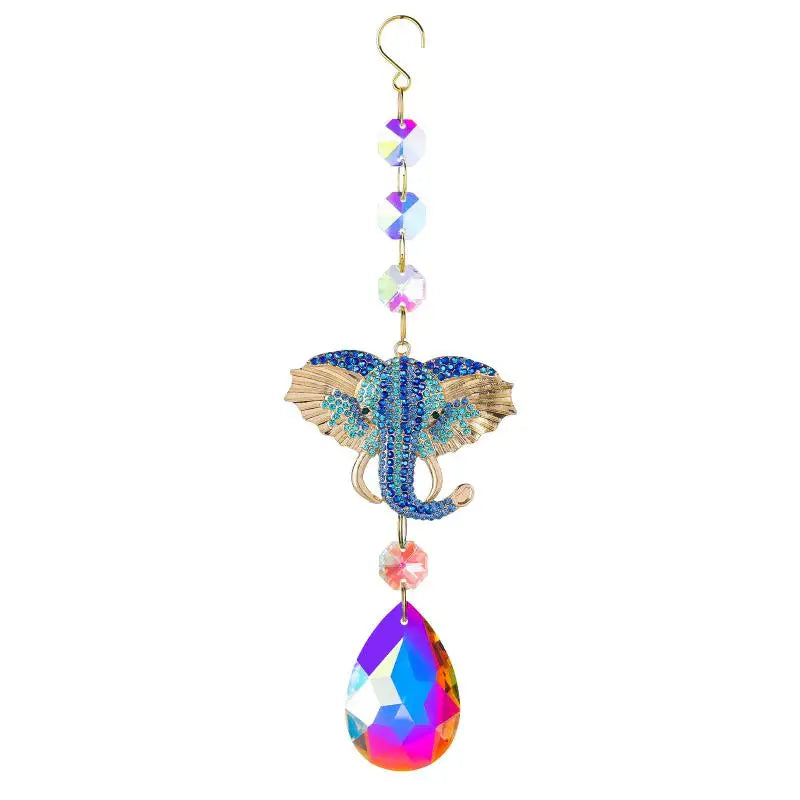 Crystal Glass Icicle Suncatcher Rainbow Prism Hanging Ornament Home Window Car Garden Decor Qme B