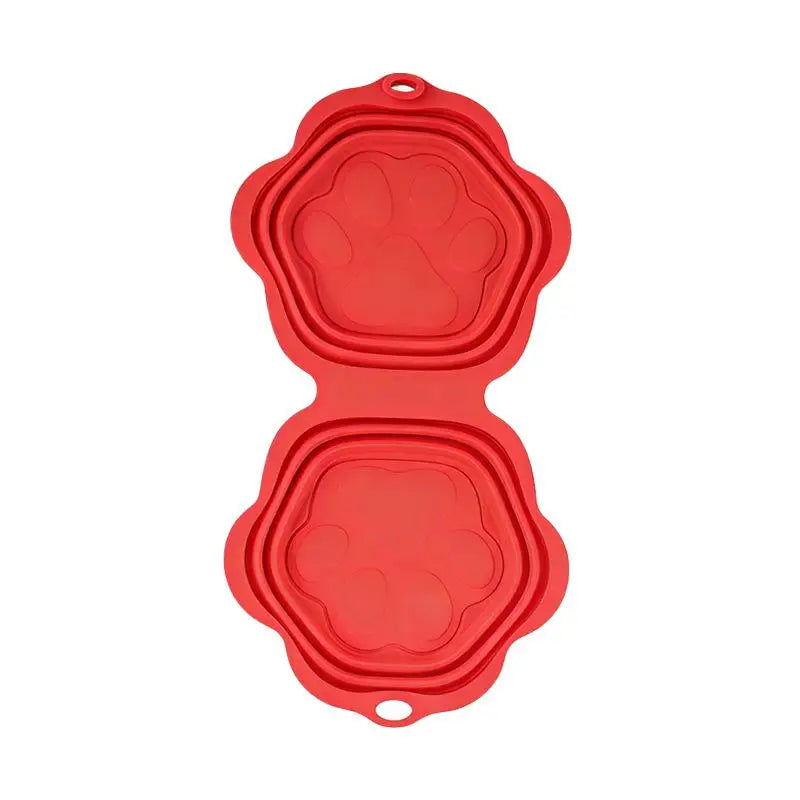 Going Out Drinking Feeding 2-in-1 Bowl Pet Supplies Dog Cat Folding Qme A6