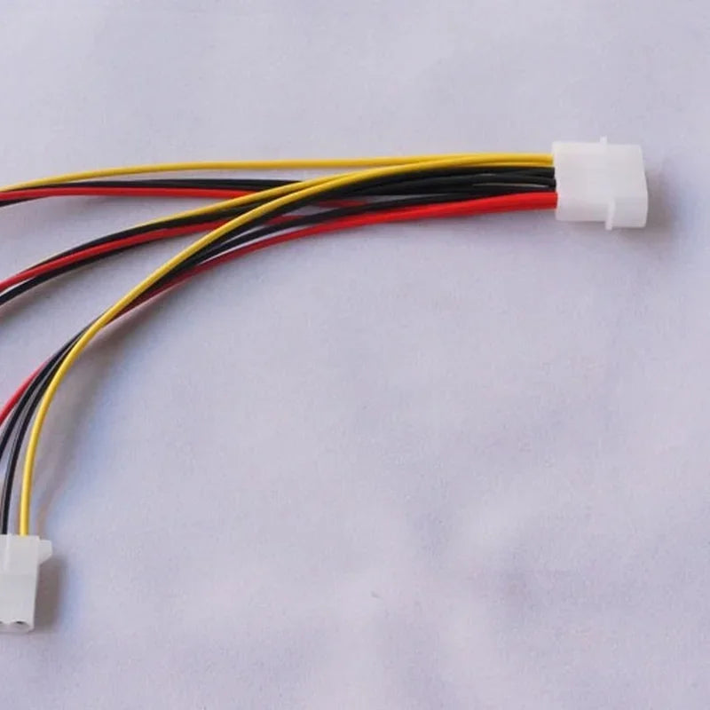 10pcs High Quality 4Pin IDE Power Cables HY1578 4 Pin Molex Male To 3 Port Molex IDE Female Power Supply Splitter Adapter Cable Qme