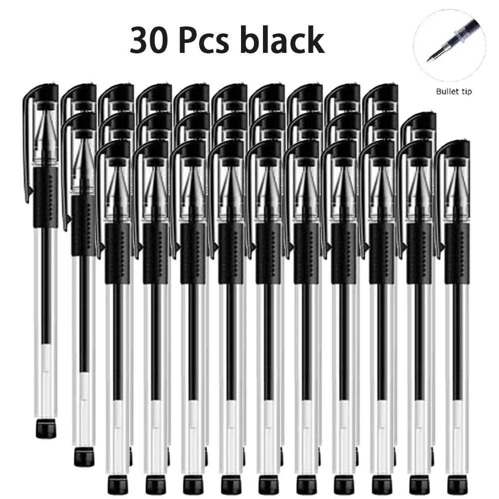 20-100Pcs Minimalist Gel Rollerball Pens Multi-purpose Smooth Writing Gel Pens Office Student Daily School Stationery Supplies Qme 30 black