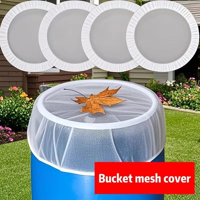 Outdoor Mesh Cover Netting Rain Barrels Water Collection Buckets Tank Qme