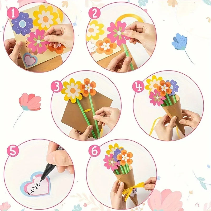 1 pack of 24 flower home party decoration fragrant flower greeting cards Qme