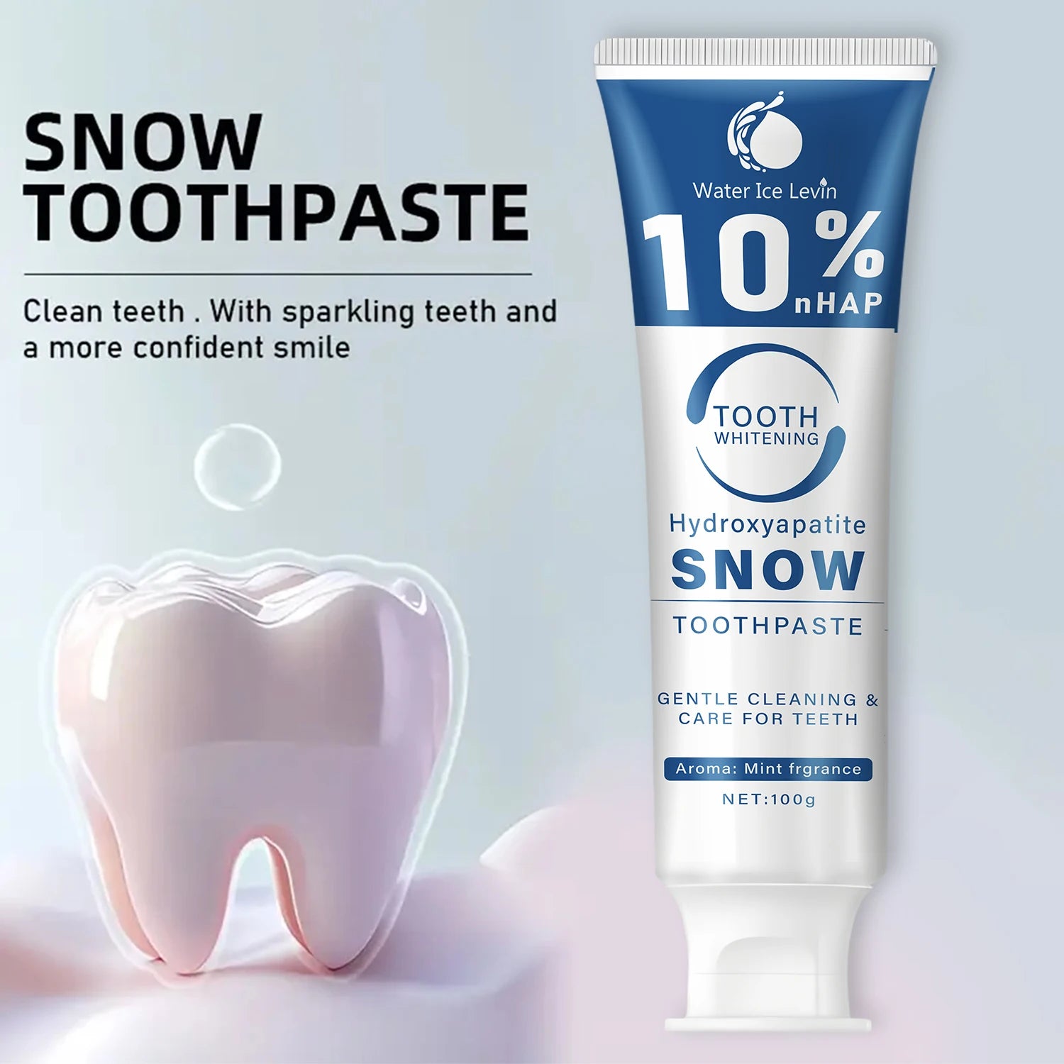 10% Nano Whitening Toothpaste, Hydroxyapatite Cleans Teeth, Deep Cleans Teeth, Freshens Breath, Toothpaste for Home Use and as a Gift for Family and Friends Qme