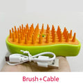 Cat Dog Steam Brush Electric Spray Water Kitten Pet Comb Soft Qme Green