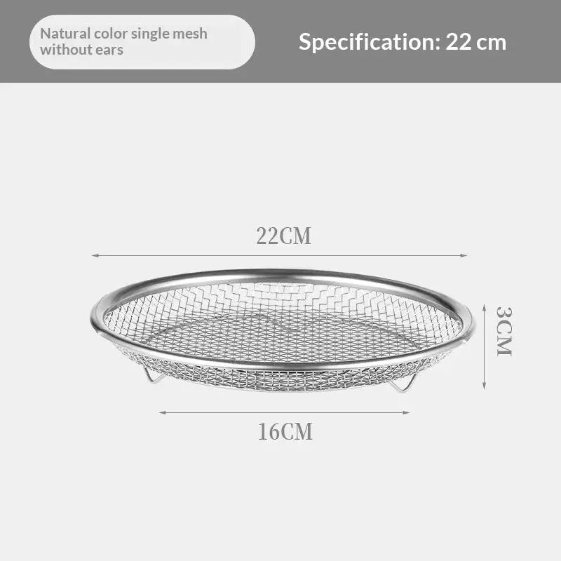 Stainless Steel Mesh Oil Filter Tray Drain Basket Reusable Vegetable Qme A5