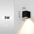 Aluminium Wall Lamp Waterproof Outdoor LED Wall Light IP65 Garden Lighting Lamp for Sconce Balcony Decoration AC110V 220V Qme Warm white C