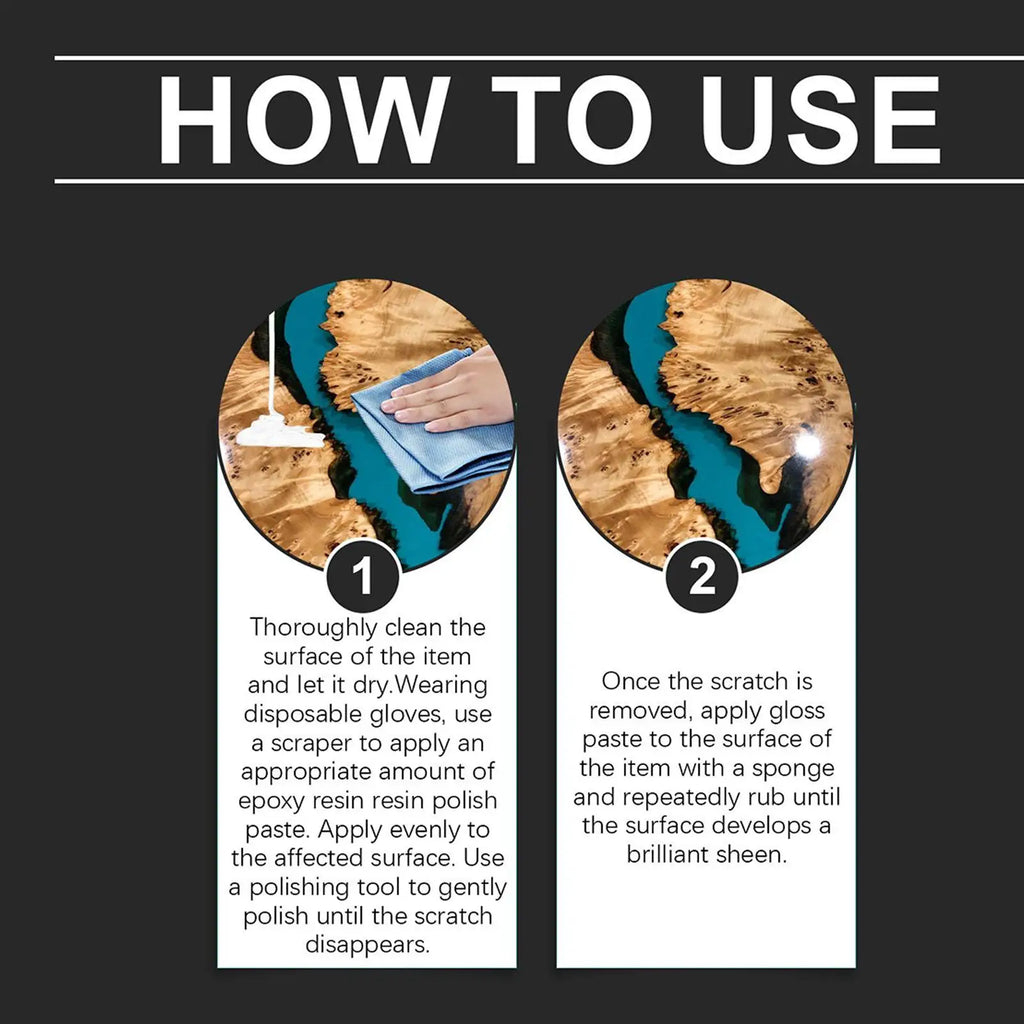 Epoxy Resin Polishing Kit Restore Luster Creamy Paste Removes Scratches Acrylic Polishing Kit for Beginners Qme