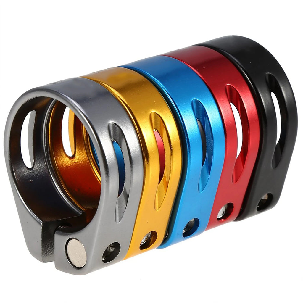 Bike Seat Post Clamp Bike Seatpost Clamp 5Colors 34.9mm Aluminum Alloy Seat Post Clamp Mountain Bike Seatpost Accessory Qme