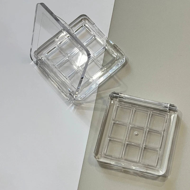 9 Grids Empty Eyeshadow Case Palette Eye Makeup Storage Dish Women Qme
