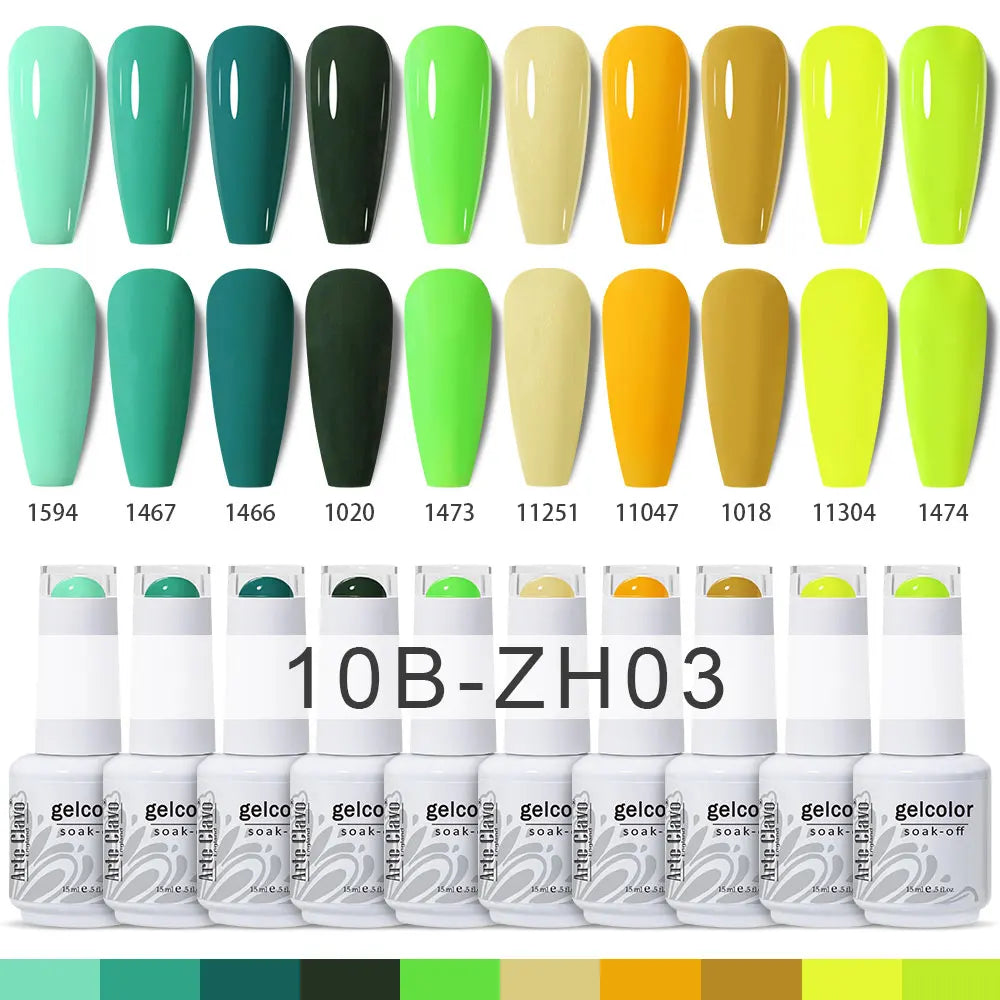 Arte Clavo 4 6 8 Gel Nail Polish Art Soak Off UV Colorful Semi
