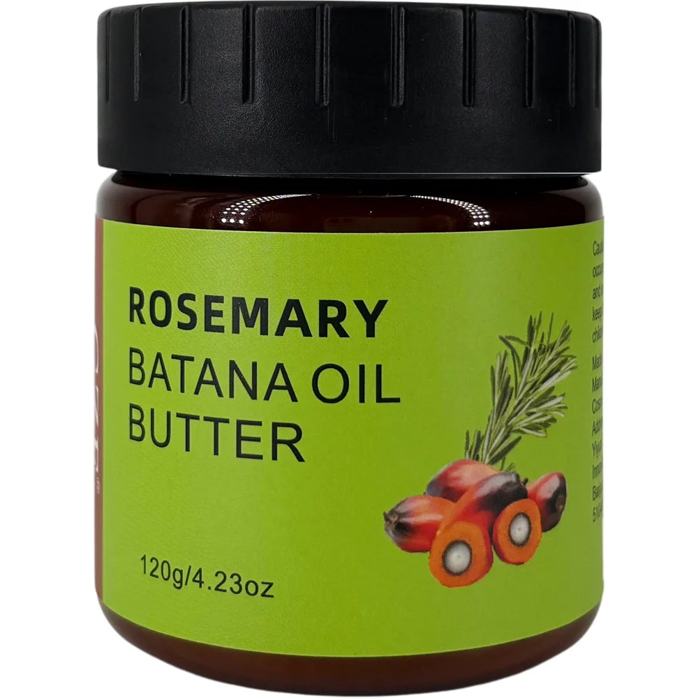GZE Rosemary Oil & Batana Oil Hair Butter Natural Ingredients Hair Mask Deep Moisturizing Repair Dry Damaged Hair Repair Split Qme ROSEMARY BATANA OIL