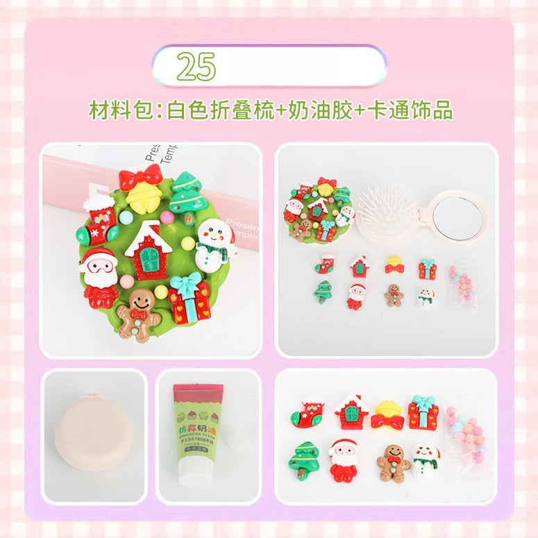 Hello Kitty Kuromi DIY Cream-colored Air-cushion Comb Materials Qme 24