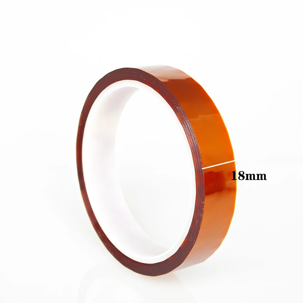Thermal Insulation Tape High Temperature Heat BGA Tape Polyimide Adhesive Insulating Adhesive Tape 3D printing Board Protection Qme 18mm